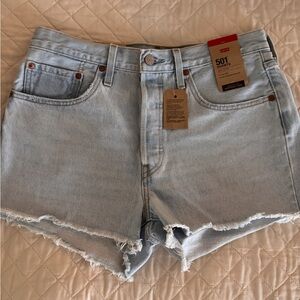 Levi's 501 Women's Classic Light Blue Jean Shorts